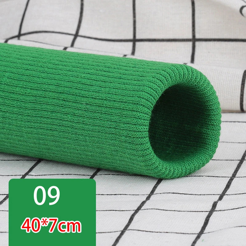 40cm Elastic Rib Cuffs Knitted Fabric Sweater Garment Cuffs Trouser Legs Seamlessly Repair Lengthening Sewing Accessories