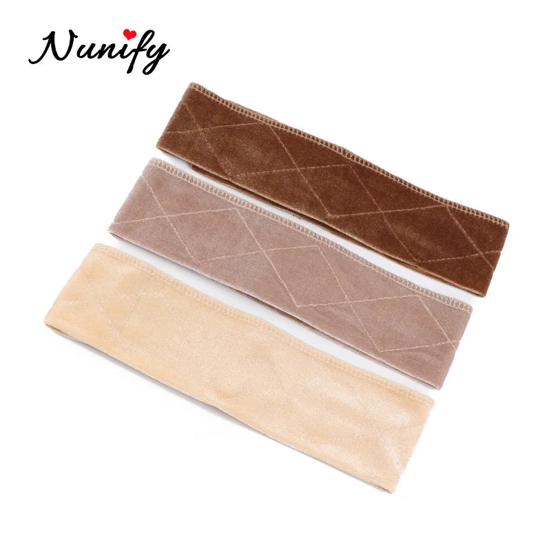 Nunify Non-slip Soft Velvet Women Wig Grips Headband Adjustable Wig holder Velvet Wig Accessories Grip Scarf Headband