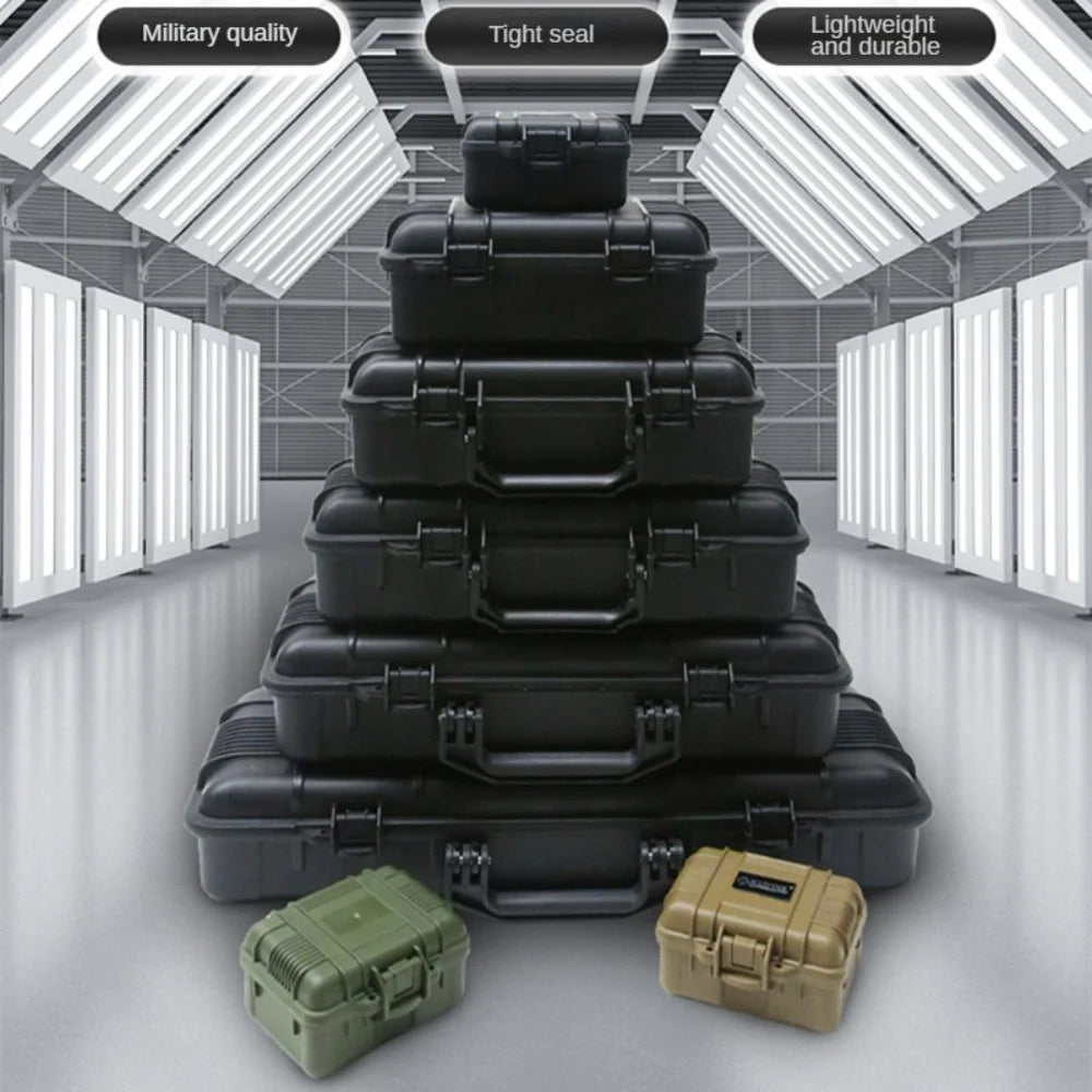 Water-repellent Hard Carry Tool Case Bag Organizer Storage Box,Camera Sealed Shockproof Safety Instrument Toolbox With Sponge