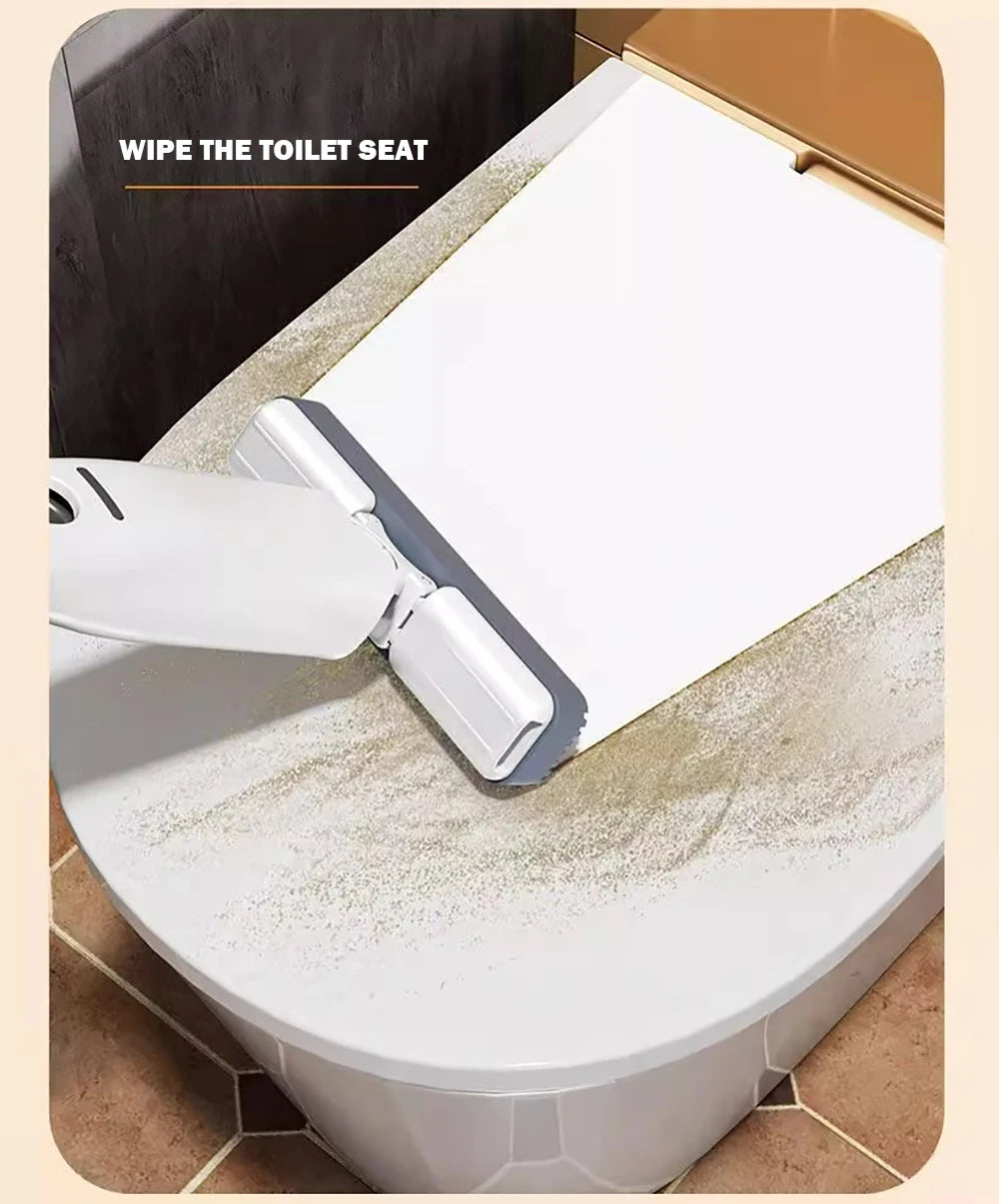 Mini Mop Self Squeeze Mop Powerful Folding Household Clean Tools No Hand Wash Strong Absorbent Mop for Bathroom Kitchen Desktop