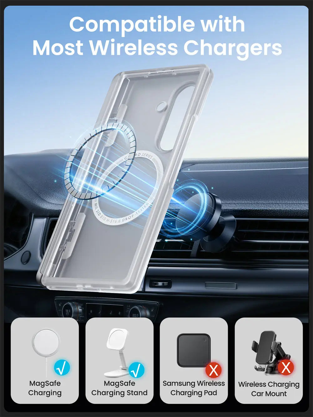 For Samsung Galaxy Z Fold 7 Case I-BLASON Cosmo Full Protective Hinge Protection Magnetic Case With MagSafe Stand & S Pen Holder