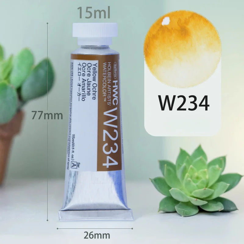 15ml Holbein Liquid Tube Packaging Watercolor Pigment Art Students Outdoor Sketch Speciality Painting Colored Fill Materials