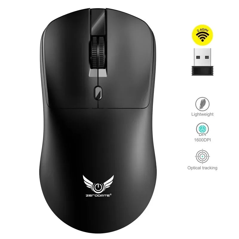 2.4G Wireless Mouse Gaming Mouse Ergonomic Mice 800-1200-1600 DPI Mouse Rechargeable Office Mice for PC Laptop Macbook Pro