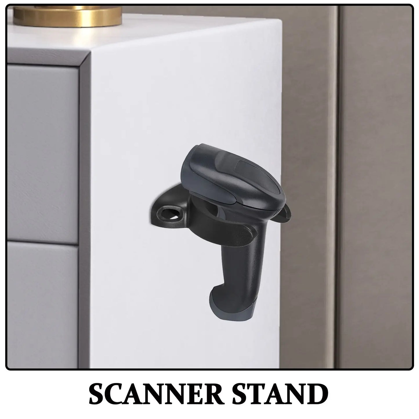 Barcode Scanner Holder Wall Mount Stand Secure Fit Various Models Flexible Design Easy Setup Office Warehouse Use
