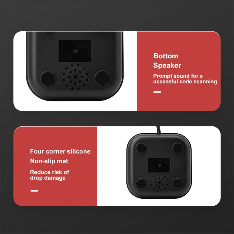 2D Barcode Scanner Image Platform Durable Desktop Scanner 1D 2D QR Code Reader USB Omnidirectional High-speed Precision Scanner