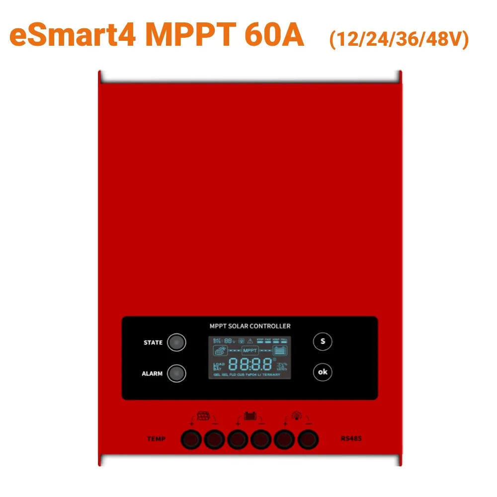 Intelligent MPPT Solar Charge Controller eSmart 60A Panel Charger Regulateur Lithium Battery 12V 24V 36V 48V With Wifi App