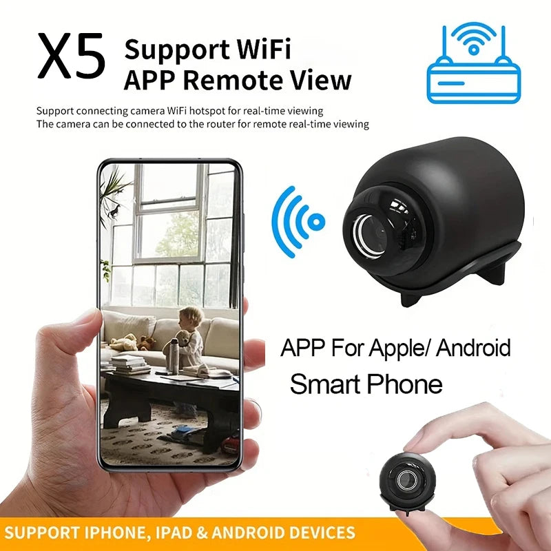 New X5 Camera Wireless 1080P Night Vision Cam Surveillance Security Video Motion Detect  Camcorder Mini Cam Monitor Smart Home