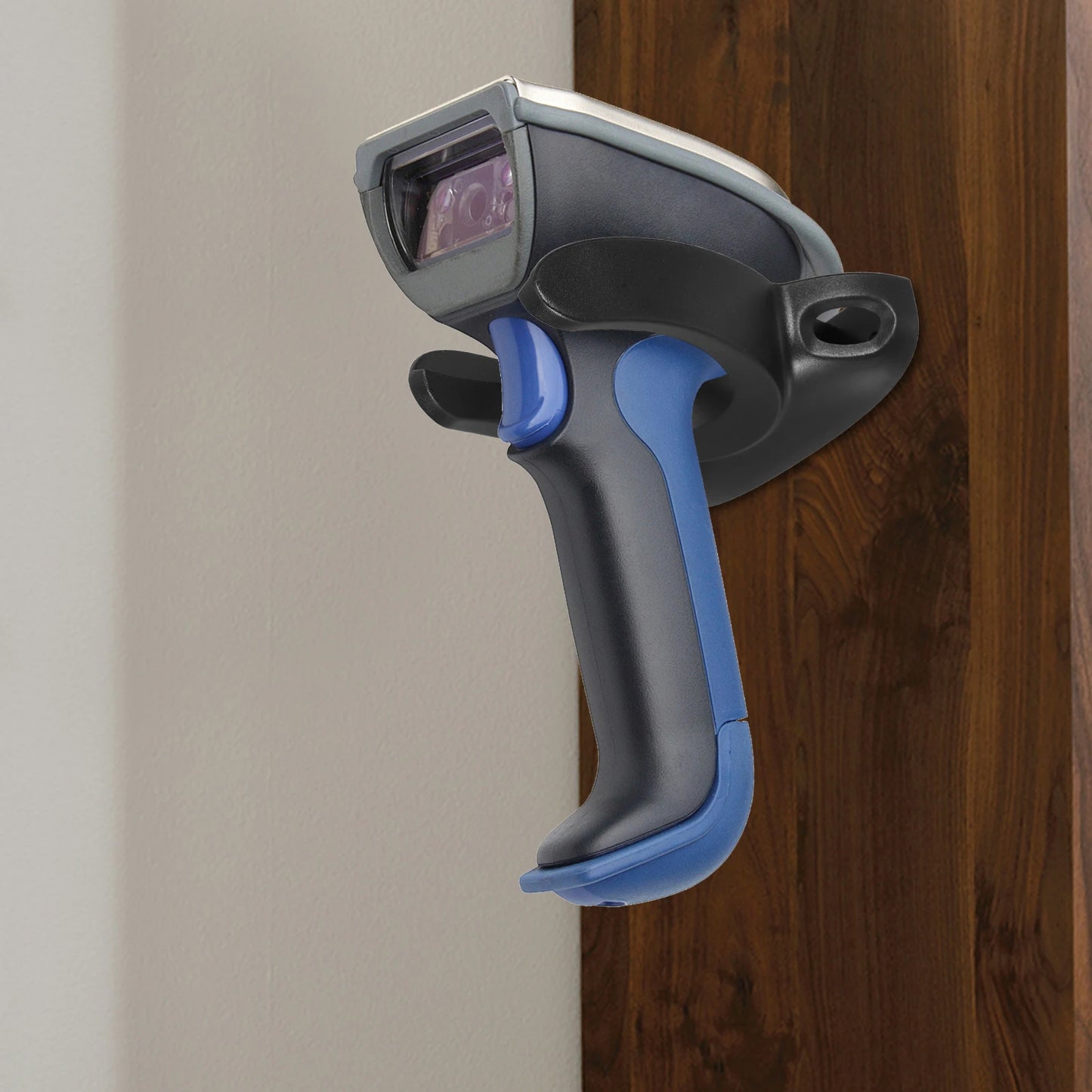 Barcode Scanner Holder Wall Mount Stand Secure Fit Various Models Flexible Design Easy Setup Office Warehouse Use