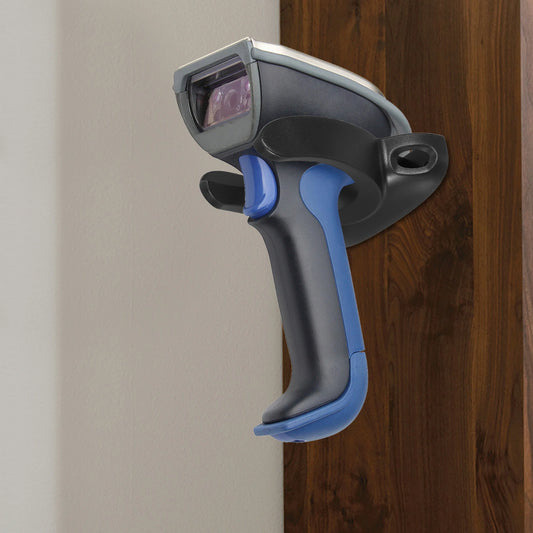 Barcode Scanner Holder Wall Mount Stand Secure Fit Various Models Flexible Design Easy Setup Office Warehouse Use