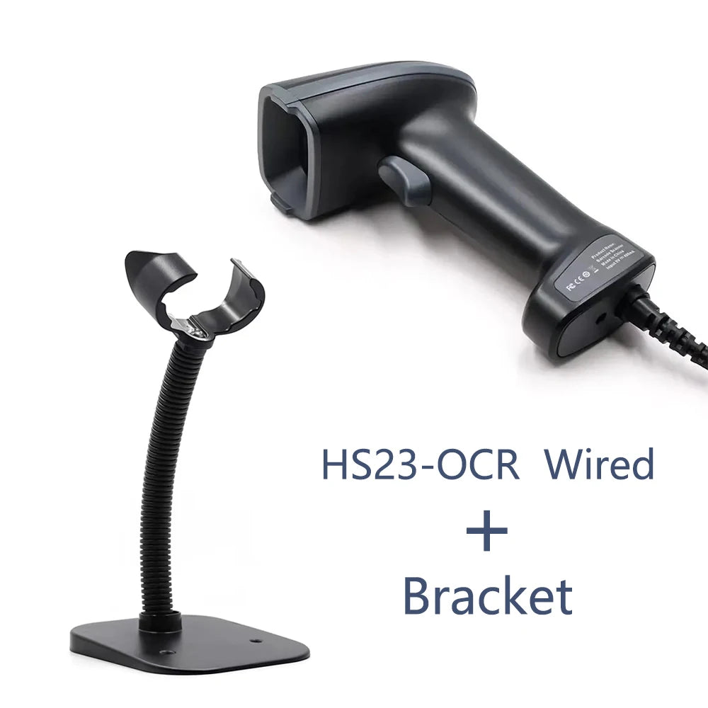 2D/1D OCR Barcode Scanner Handheld Portable Wired/Wireless Bluetooth With Base MRZ PDF417 Data Matrix for Passport Identity Card