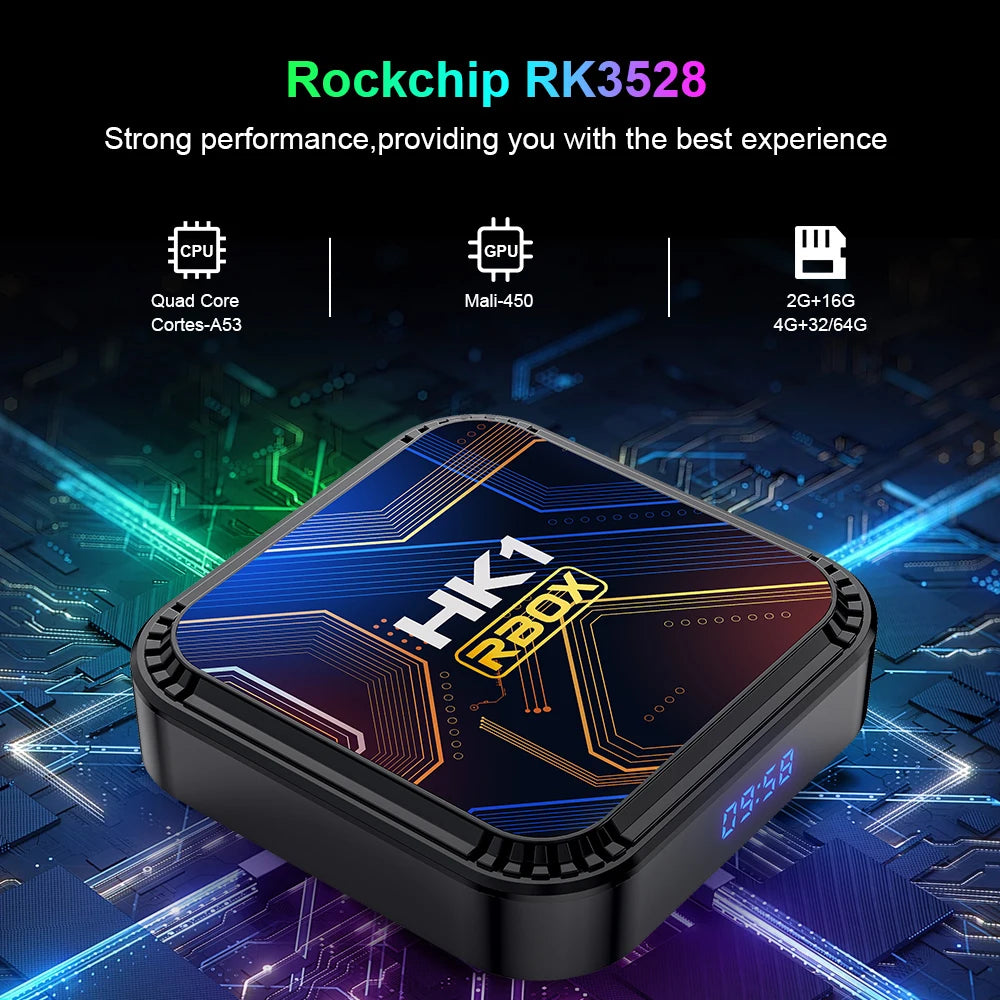 Android 13 Set Top Box RK3528 IPTV Smart TV Box Quad Core Cortex A53 8K Video 4K HDR10+ 2.4 5G Dual WiFi 6 BT 4.0 Media Player