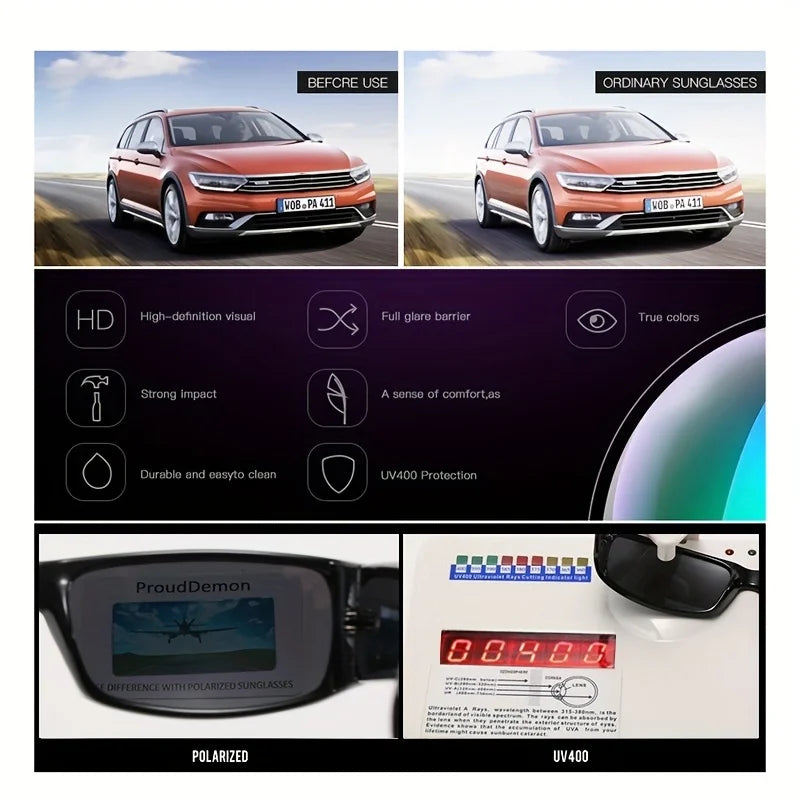 DUBERY Polarized UV400 Protection Sunglasses For Men And Women 8 Colors Model 165