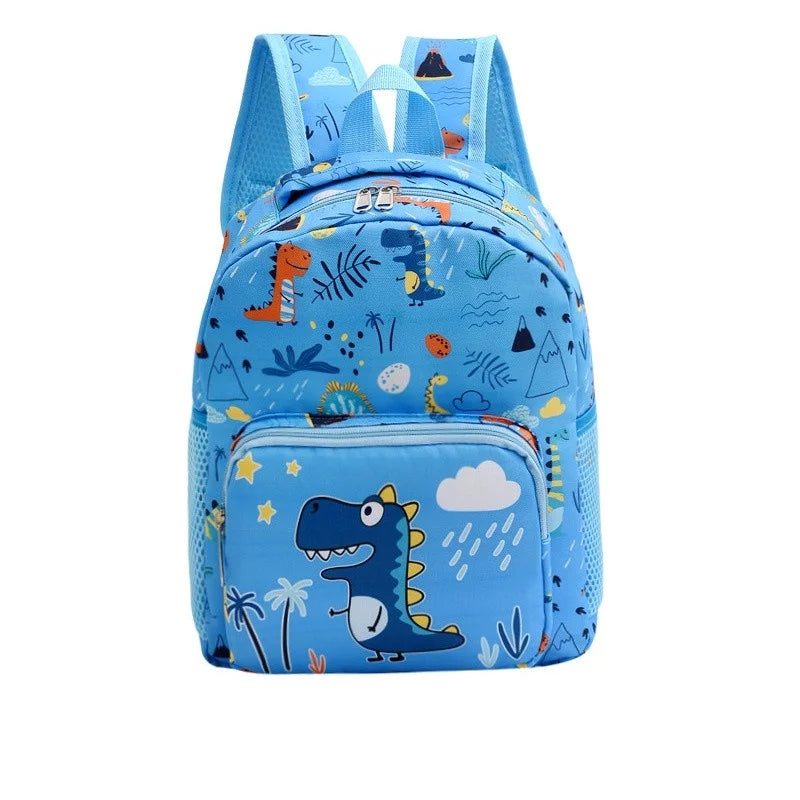 Nylon Waterproof Children's backpack, Cartoon Dinosaur/Unicorn Print, Suitable For Boys And Girls Aged 2-6