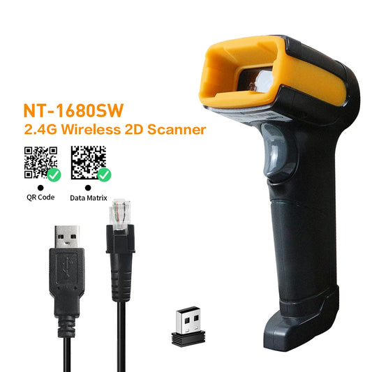 1D/2D  Supermarket Handhel  Barcode Bar  Code Scanner  Reader QR   PDF417 Bluetooth 2.4G Wireless &Wired USB Platform