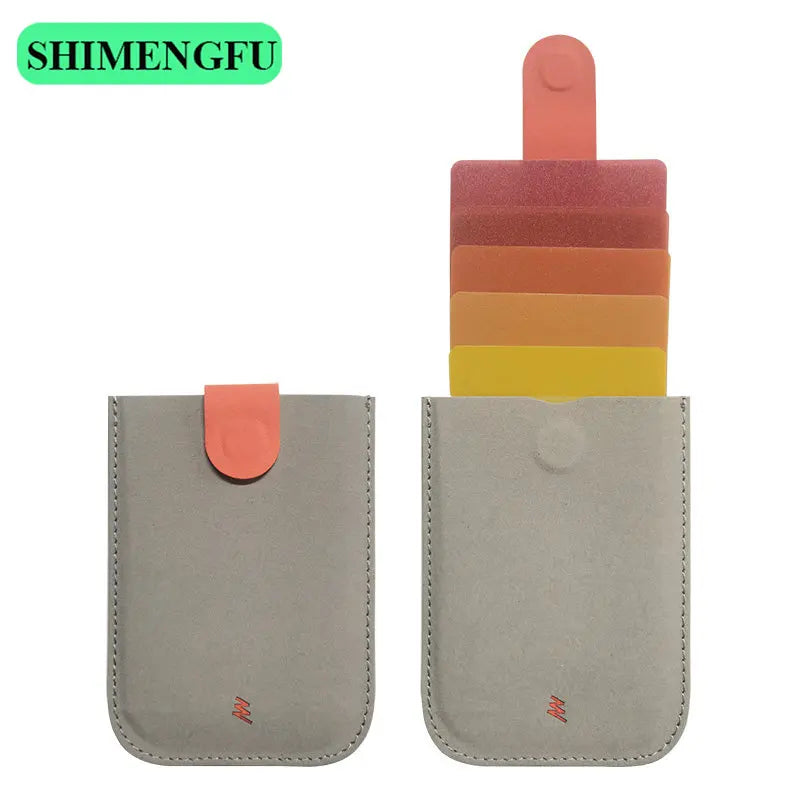 DAX V1 V2 V3 Leather Card Holder Mini Slim Portable Pulled Men Credit Card Wallet Color Gradient 5Card Money Purse Women Handbag