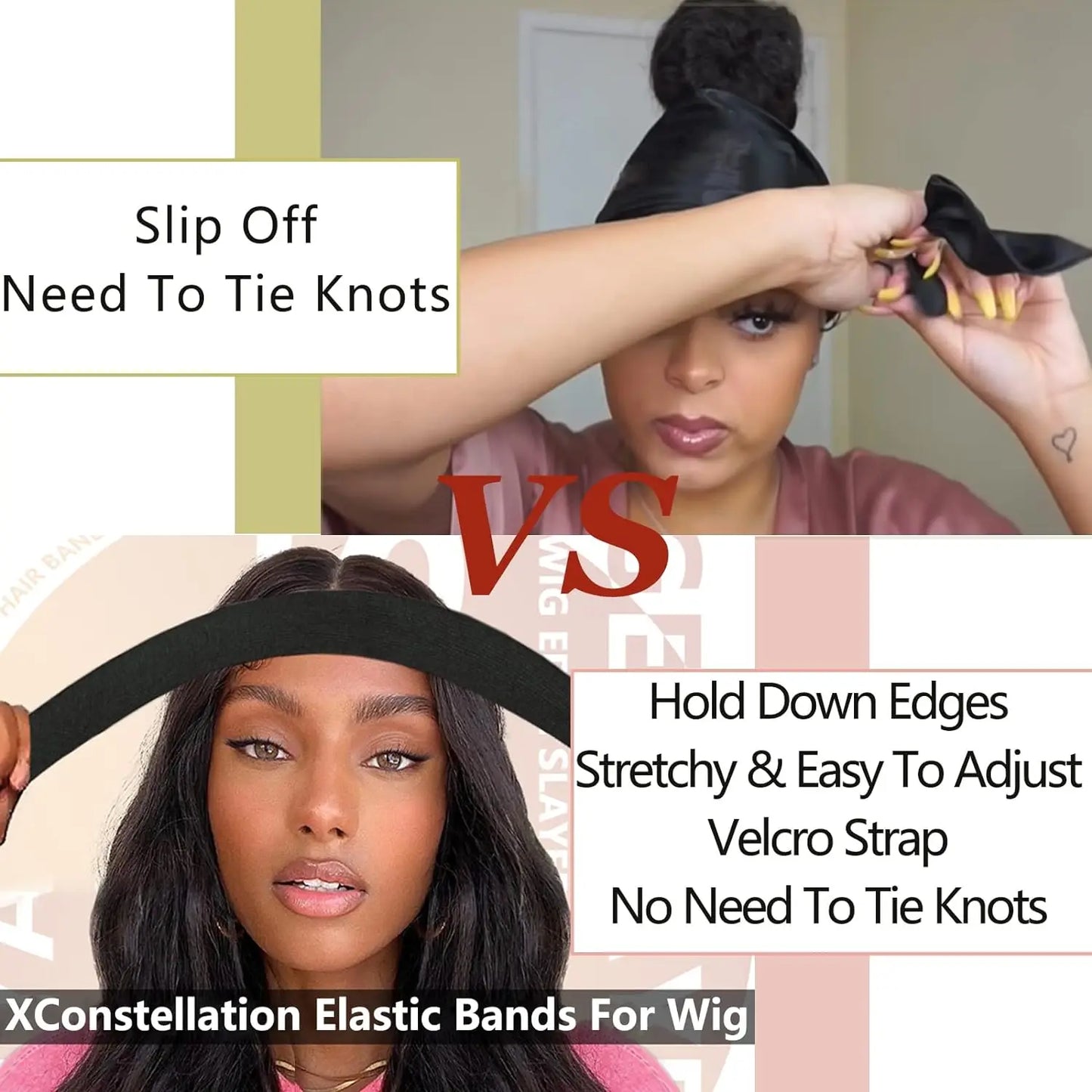 Wig Band For Edges Melt Band For Lace Wigs Adjustable Magic Sticker Edge Slayer Band 2.5cm Width Elastic Band for Hair Edges