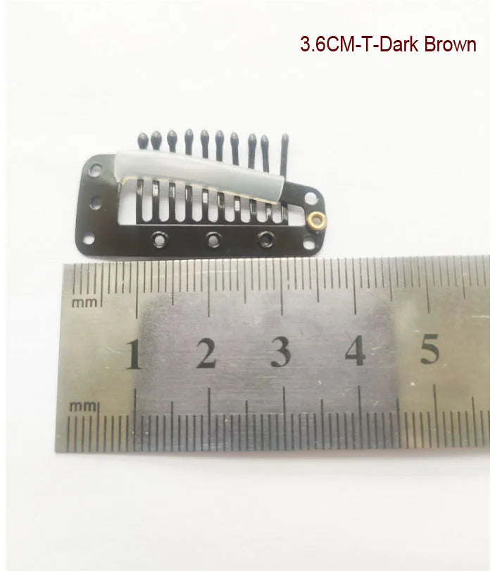 50pcs 2.3cm-3.6cm Black Brown Color Wig Clips Snap Clip For Hair Extension Wig Weft Wig PP Hairpins Large Clips Styling Tools
