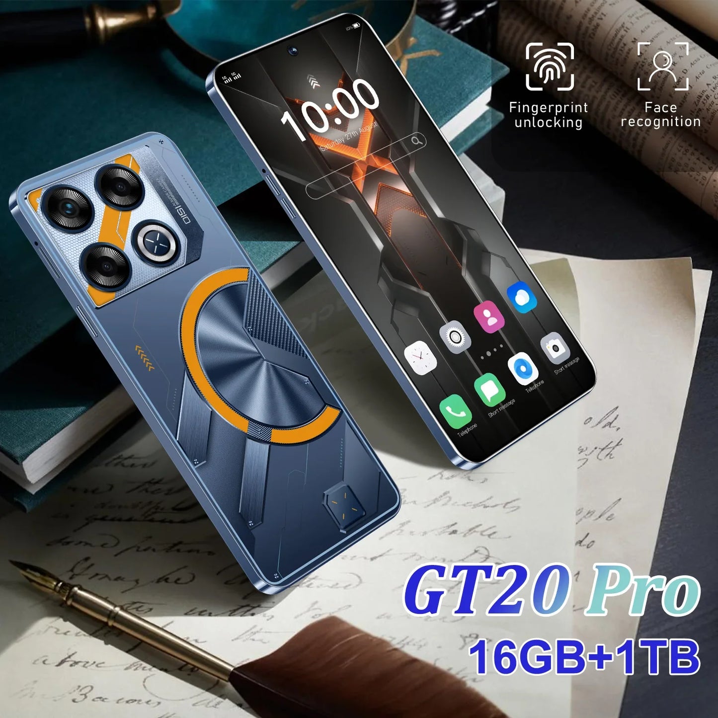 Hot Selling Mobile Phone GT20 Pro 7.3-inch HD Large Screen Smartphone Android Versão Global Original Phone Cheap