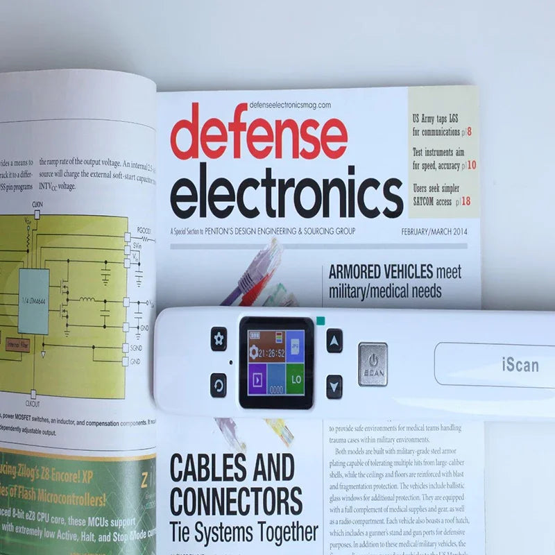 Portable iScan Wifi Scanner Handheld Zero Margin Scanner 1050DPI HD Scanner JPG/PDF for Business Reciepts Scan Document Images