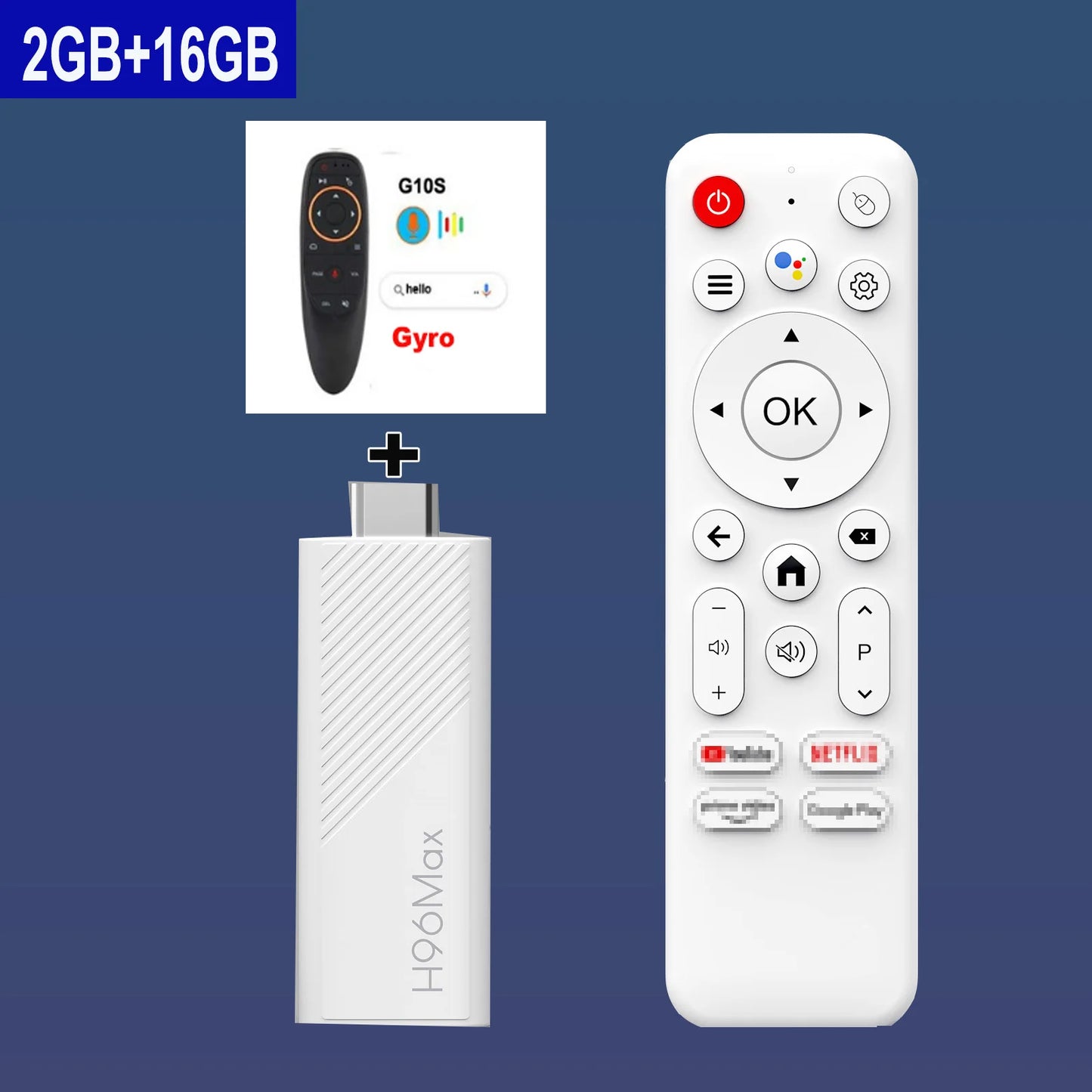 Android 14.0 TV Stick H96 MAX Allwinner H313 with 4K HD 2.4G 5G wifi6 8GB 16GB Voice Remote