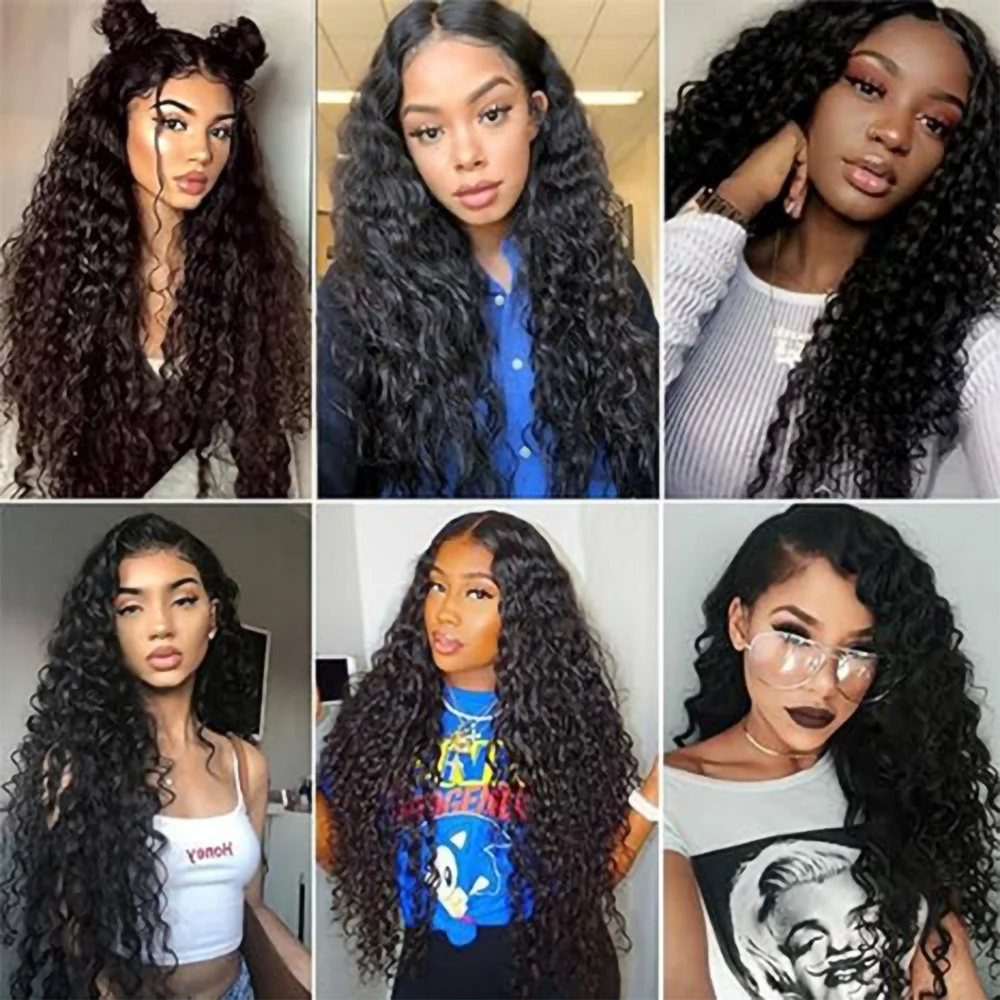 18-30Inch Long Black Synthetic Wig Kinky Curly Wigs Full Mechanism Cute Hair Wigs Natural Black For Women Daily Wig