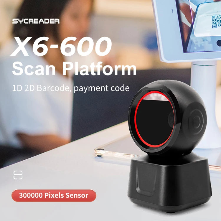 2D Barcode Scanner Image Platform Durable Desktop Scanner 1D 2D QR Code Reader USB Omnidirectional High-speed Precision Scanner