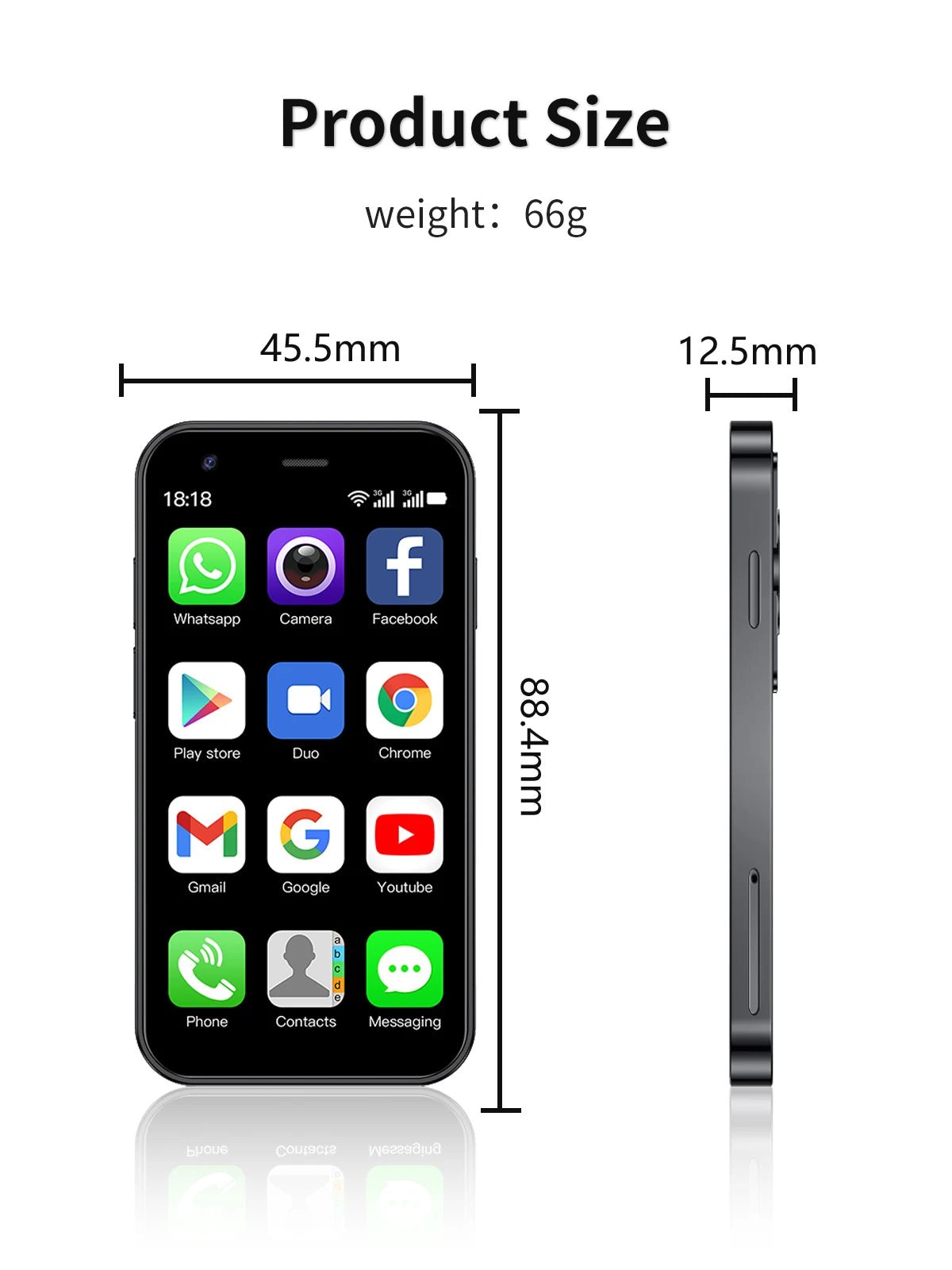 SERVO P60 PRO Mini Android Smartphone 3.0" Display Google Play 2GB+16GB WIFI Hotspot GPS Small Pocket Mobile Phones Low Price