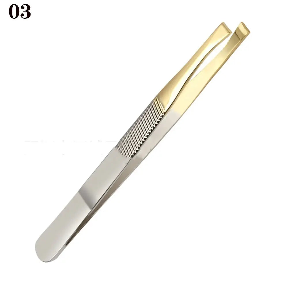 1PC Stainless Steel Slant/Tip/Flat Eyebrow Tweezer for Facial Hair Ingrown Hair Removal Tool Tweezers For Plucking Eyebrows