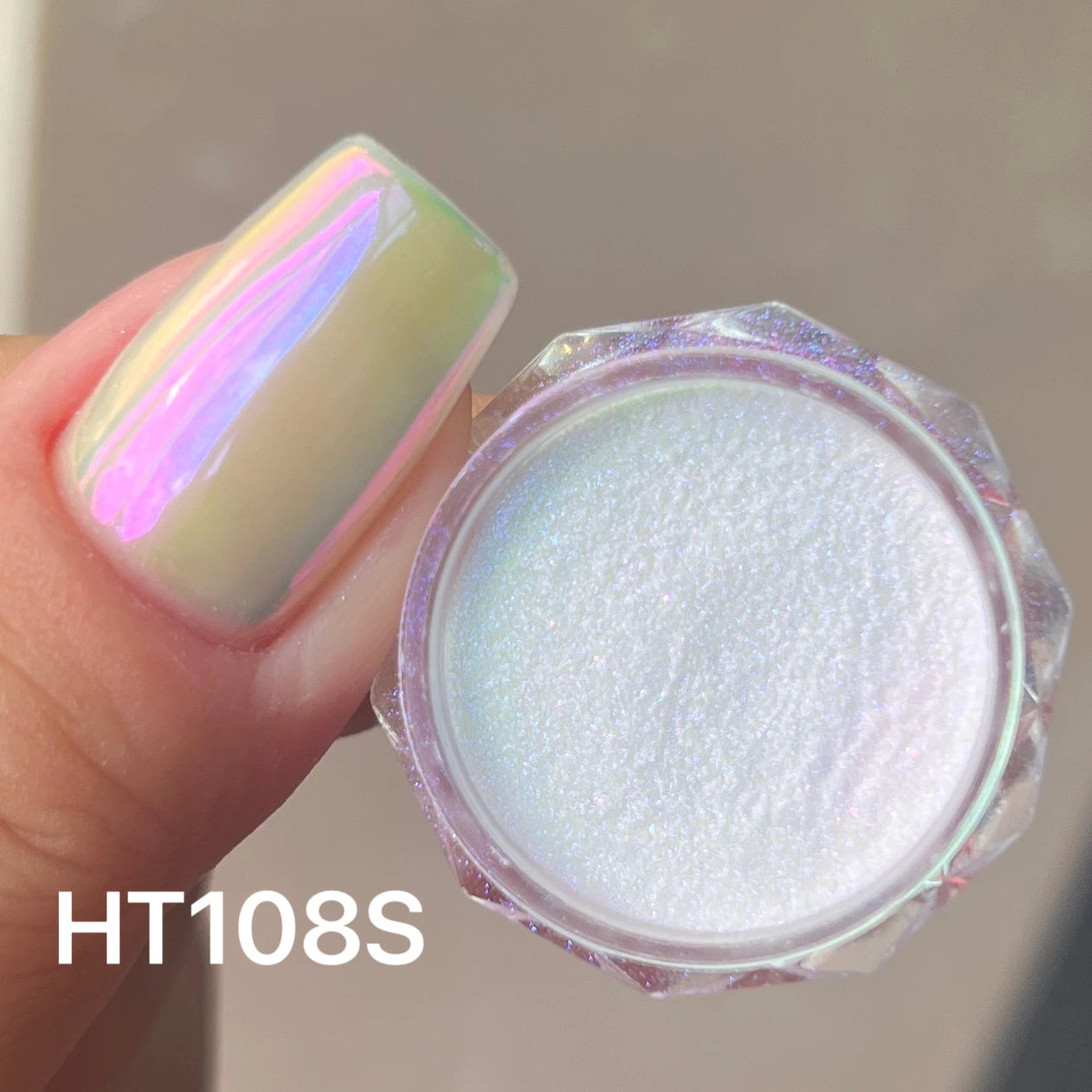 Hot Trend 0.2g Moonlight Plating Pearl Nail Powder White Mirror Aurora Effect Pigments UV Gel Polish Chrome Dust Nail Decoration