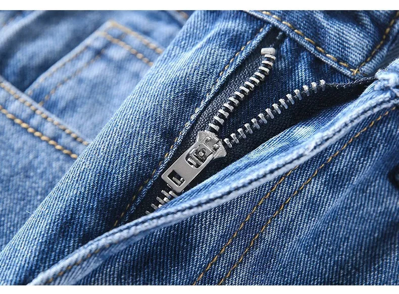 Korean Style Classic Denim Shorts Women Summer Blue High Waisted Shorts Wide Leg Pants Streetwear Stright Jeans Womens Shorts