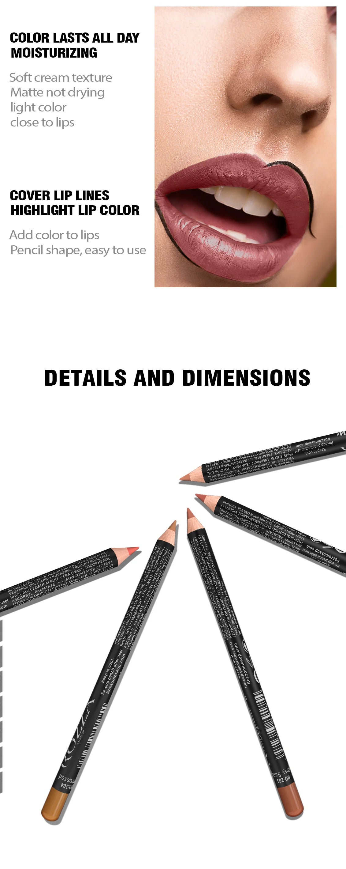14pcs/set Lip Liner Pencil Matte Nude Contour Lipliner Lipstick Waterproof Long Lasting Lipstick Pen Lip Tint Cosmetics