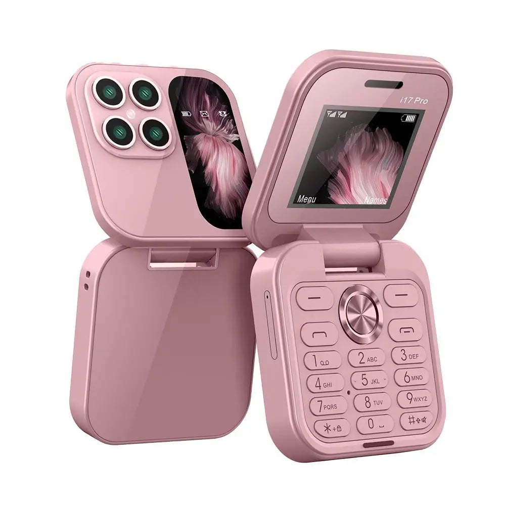Small Foldable Mobile Phone Auto Call Record Speed Dial Dual SIM Card High Definition Rear Camera Flip Telephones Cellphones