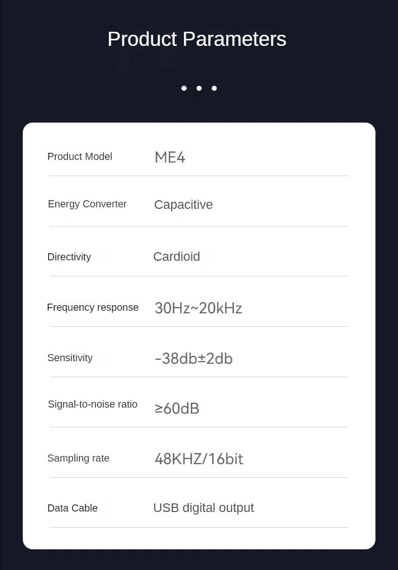 ME4 RGB Condenser Microphone USB Wired Desktop Tripod MIC For Recording Live Gaming Video Noise Reduction Conference Microphone