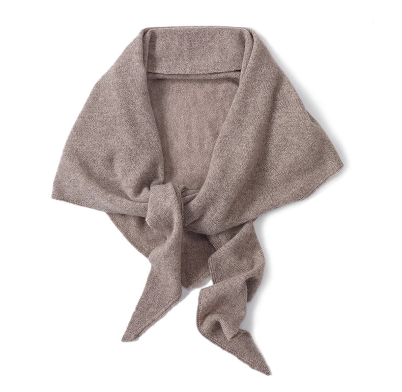 2024 Trend Large Triangle Shawl Scarf 100% Wool Women Knitted Accessories Cape Casual Soft Warm Cappa Cozy Black Gray Red