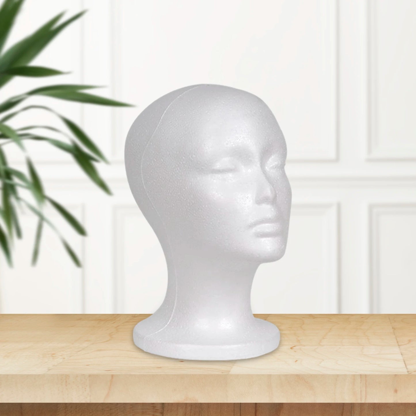 Female Foam Mannequin Head Wig Head Display Smooth Durable Lightweight Foam