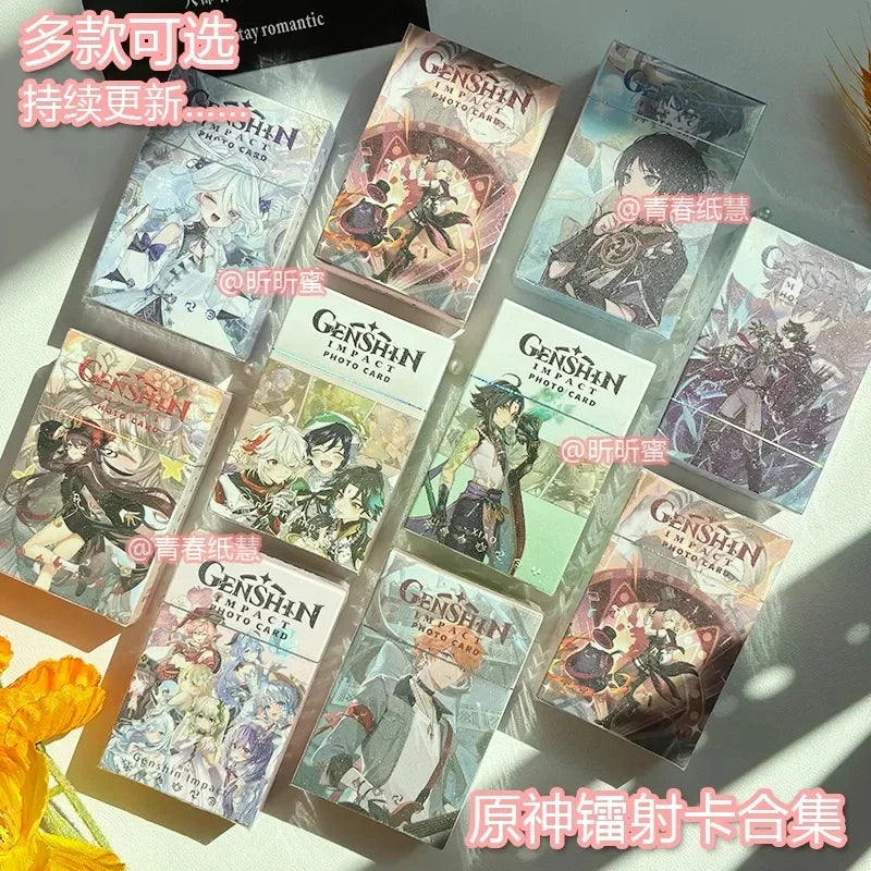 Hot Game Impact 50PCS/Set Decor Laser Lomo Card Photocard HD Double-sided Small Album Photo Card For Fans Collection Postcard