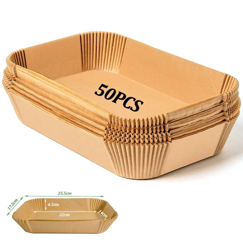 Disposable Air Fryer Paper Non-Stick Kitchen Baking Airfryer Mat Oilproof Micro-wave Barbecue Pad Baking Paper Liner Accessories