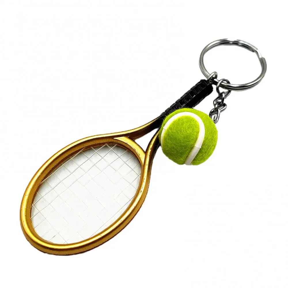 Keychain Key Chain Pingpong Bat Ball Table Tennis Racket Car Decor Ring Gift