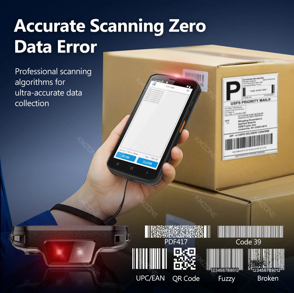 MTK6765 PDA Terminal Android 14 with NFC 4G64G Wifi GPS 1D 2D QR Barcode Scanner Reader Data Collector Mobile Warehouse device