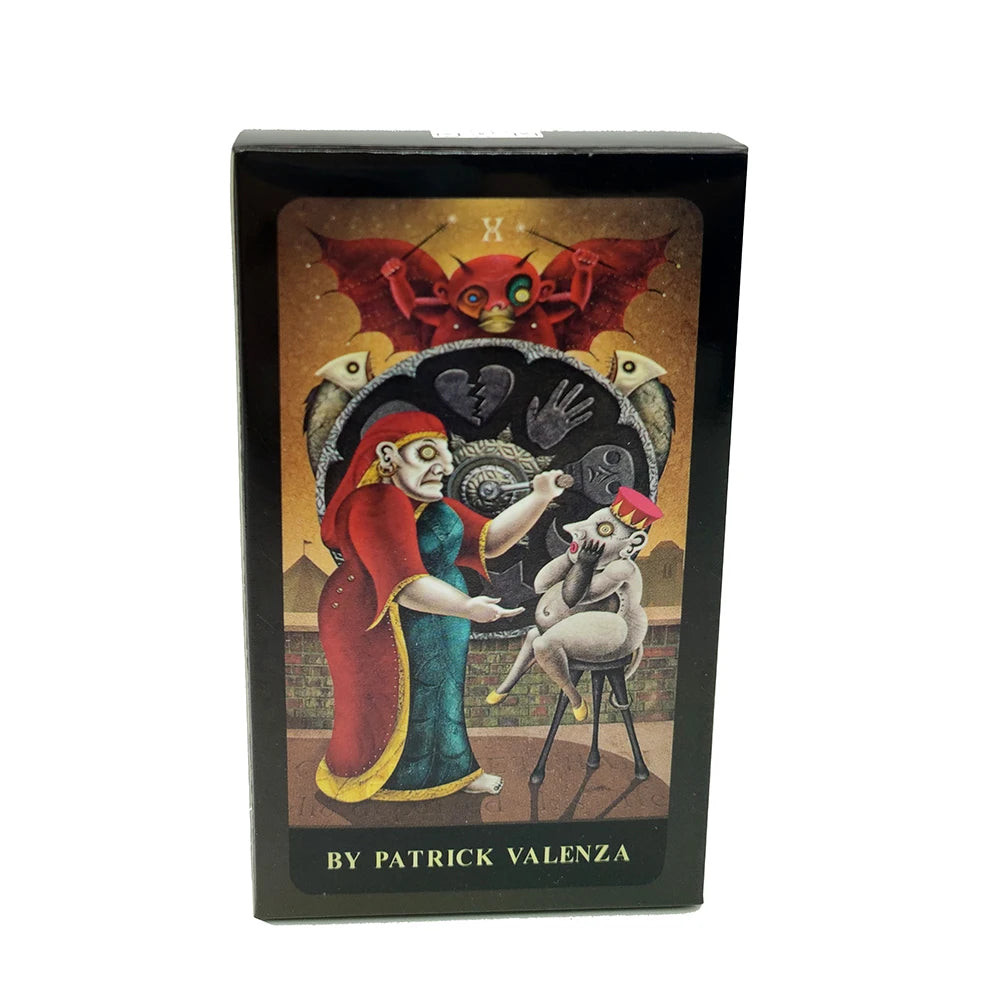 Deviant Moon Divination Tarot Borderless Edition with Guidebook, Unique Tarot Cards, 78 Tarot Cards, Custom Design