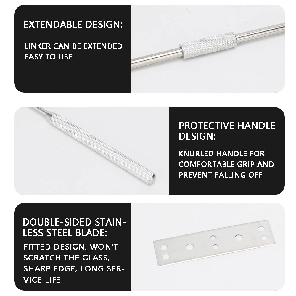 ZRDR Stainless Steel Aquarium Fish Tank Algae Scraper Blade Aquatic Water Live Plant Grass Cleaning Multi-Tool Cleaner Kit Set