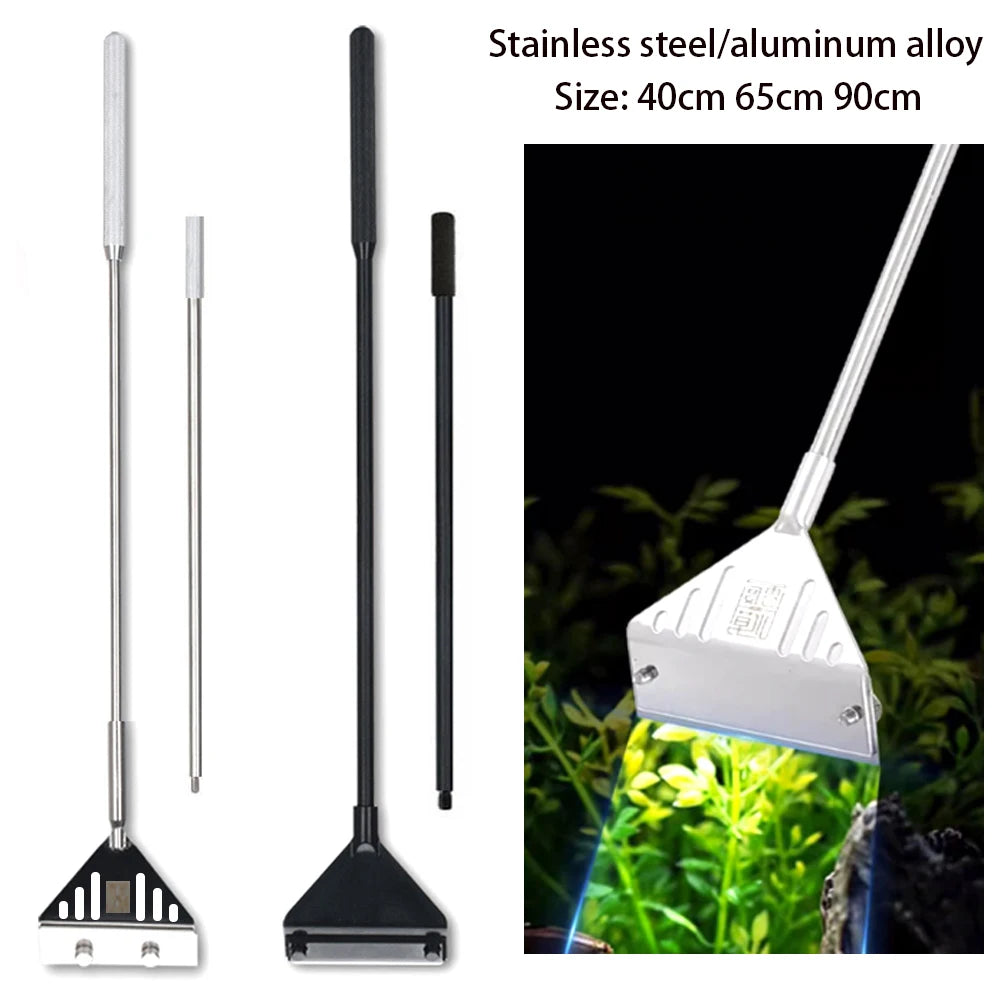 ZRDR Stainless Steel Aquarium Fish Tank Algae Scraper Blade Aquatic Water Live Plant Grass Cleaning Multi-Tool Cleaner Kit Set