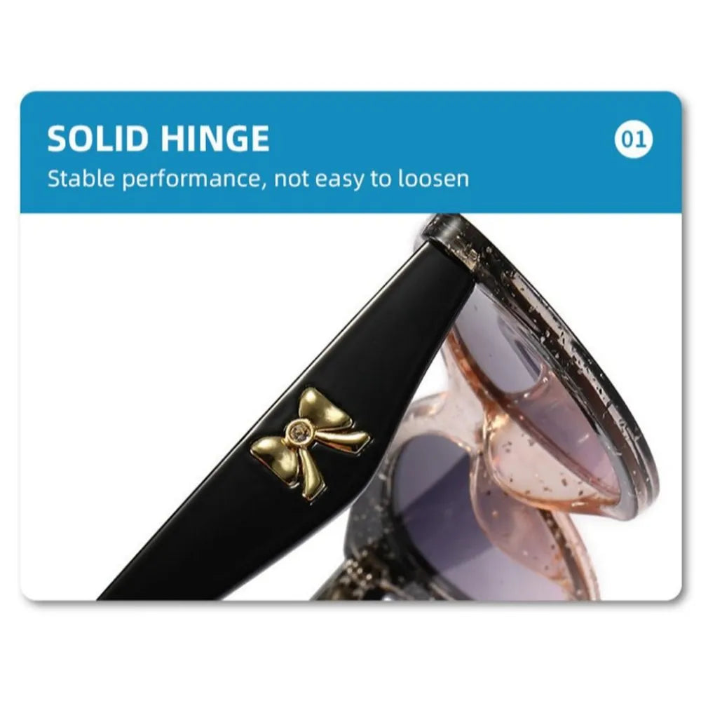 KLASSNUM Women 2024 Trendy Cat Eye Sunglasses Y2K Bowknot Frame Sun Glassses Luxury Brand Designer Gradient Eyewear Anti UV400