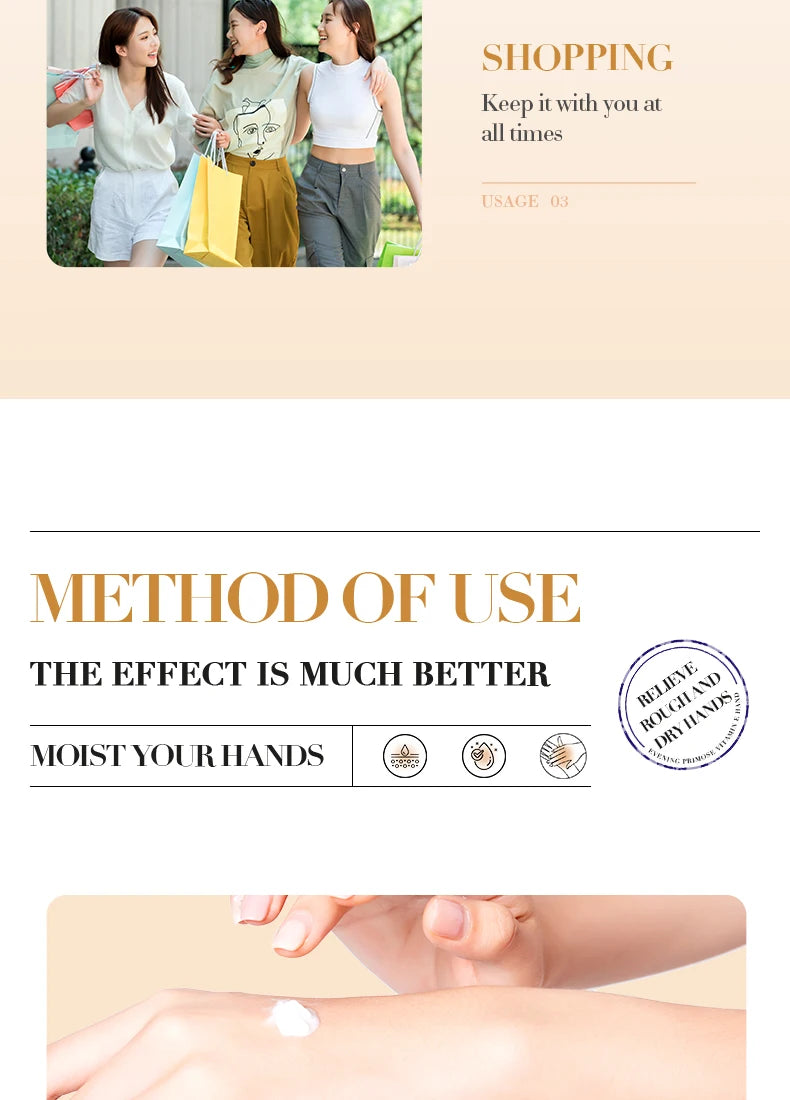 Collagen Anti-wrinkle Hand Cream Anti-drying Cracked Whitening Moisturizer Fade Fine Line Soft Smooth Repair Hand Foot Skin Care