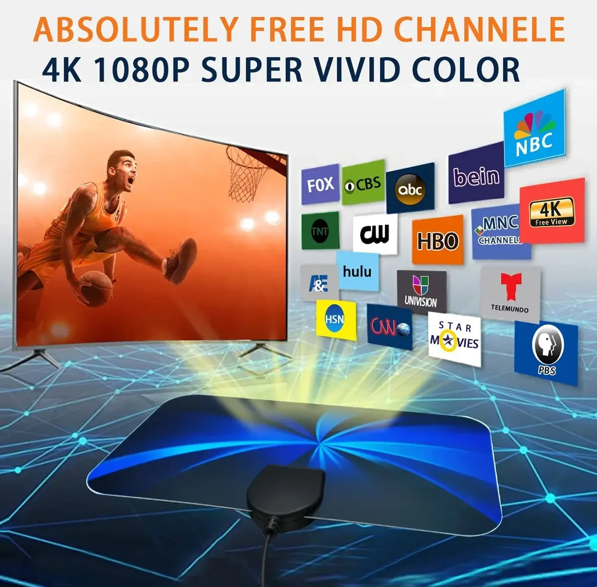 Digital TV Indoor Antenna Ground Wave Mini Hdtv Antenna Hdtvt2 Antenna For Car Antenna RV Travel Smart TV