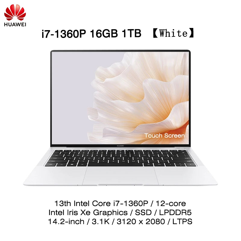 2023 HUAWEI MateBook X Pro Laptop i7-1360P 16/32GB 1/2TB 13th Core Notebook 14.2-inch 3.1k Touch-screen Computer HDR Vivid LTPS