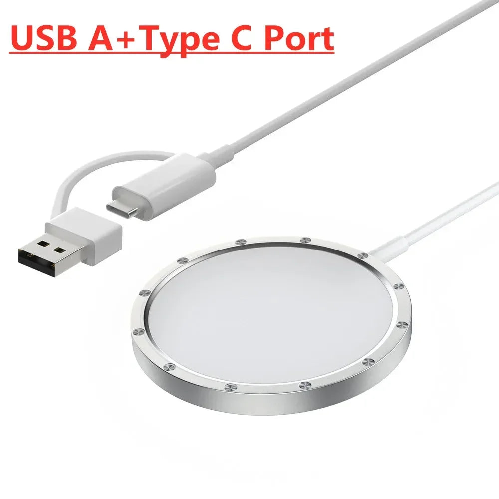 100W Magnetic Wireless Charger Pad For iPhone 16 15 14 13 12 Pro Max Mini Induction Fast Wireless Charging Dock Station Charger