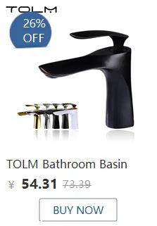 TOLM Chrome White Basin Faucet Deck Mounted Waterfall Bathroom Vessel Sink Mixer Tap Single Handle Hot Cold Water Tap