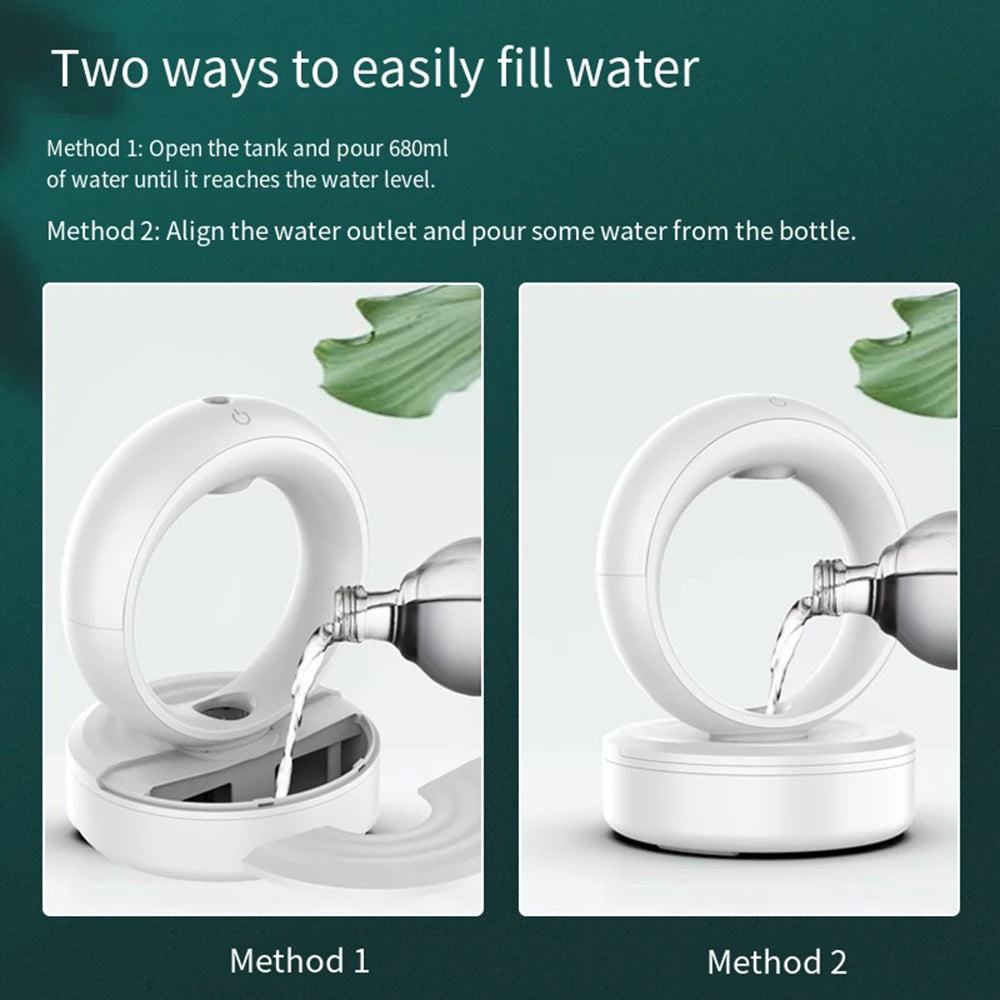 680ML Perfume Anti Gravity Humidifiers Portable Mini USB Aroma Diffuser Essential Oils Water Drop Air Purifier For Home Bedroom