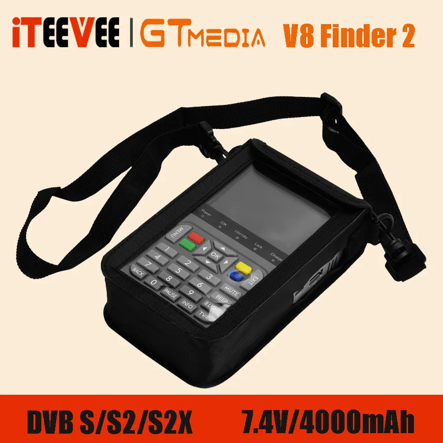 2025 V8 Finder 2 PRO Satellite Signal Finder DVB S/S2/S2X HD 1080P TV Signal Receiver Sat Decoder brazil ACM h.264 Free Ship
